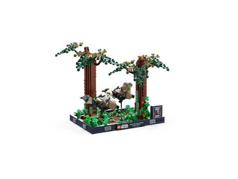 Vidéo LEGO Star Wars 75353 : Diorama de la course-poursuite en speeder sur Endor