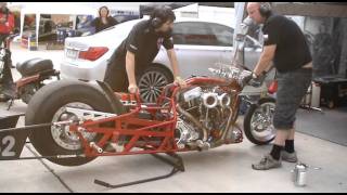 preview picture of video 'Bechyne, Cz. dragrace 2011 Part 2. Roman Sixta Top Fuel Harley check.'