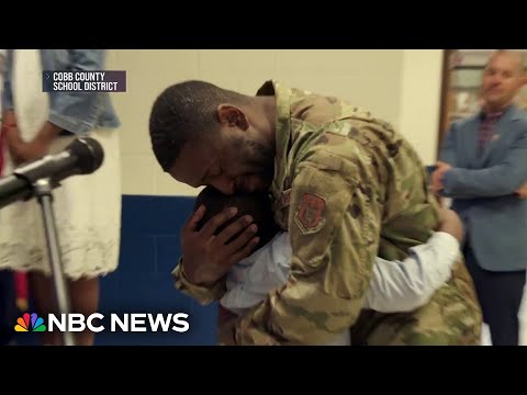 Good News: Boy brought to tears by surprise reunion with military dad