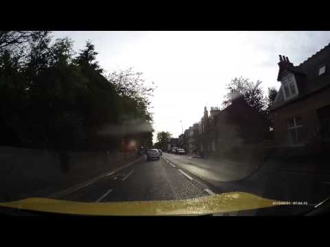 A93 - Car cuts up cyclist