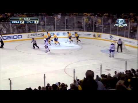 Patric Hornqvist goal 1-0 Mar 8 2013 Edmonton Oilers vs Nashville Predators  NHL hockey