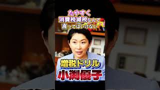 批判殺到⚡️#小渕優子🔥『たやすく消費税減税なんて言ってはいけない』#消費税減税#政治#高市早苗#自民党#反応集#Shorts