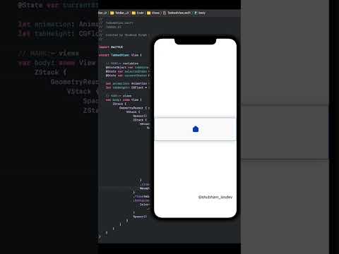 SwiftUI - Custom Animated TabBar #animation #swiftui #xcode #ios thumbnail
