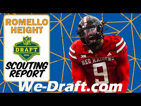 Romello Height Draft Evaluation | Texas Tech EDGE Records 10 Sacks in 2025