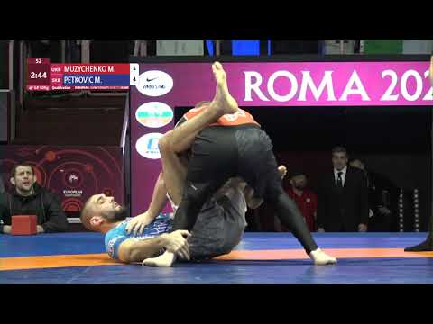 Qual. Men's GP No-Gi - 92 kg: M. MUZYCHENKO (UKR) v. M. PETKOVIC (SRB)