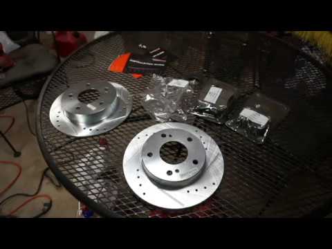 Brakemotive cross drilled and slotted rotors with brake pads review