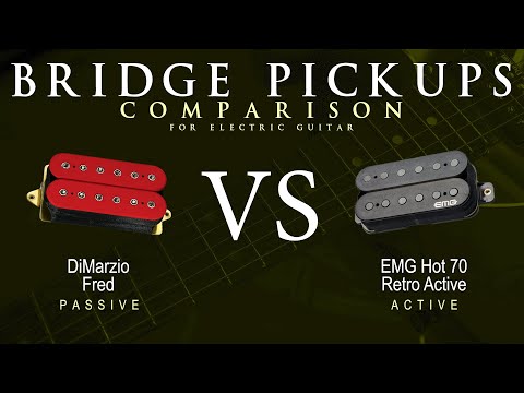 DiMarzio FRED vs EMG HOT 70 RETRO ACTIVE - Bridge Guitar Pickup Comparison Tone Demo
