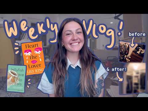 Weekly Reading Vlog📖 taking it easy, and a home closet makeover!!☺️