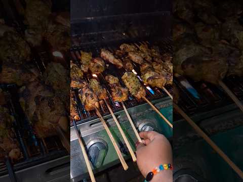 Grilling chicken in the wild 🦁. Check out the full video. #grilling #camping #ishowspeed #ghana