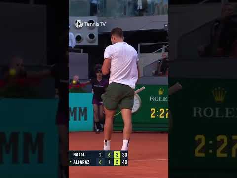 Alcaraz Closes Out First Win vs Nadal at Madrid 2022 😅