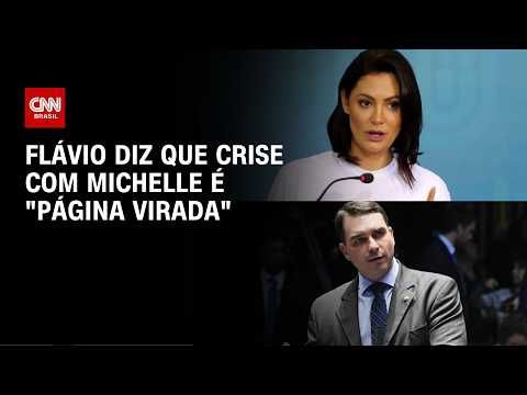 Flávio Bolsonaro afirma que crise com Michelle é “página virada” | CNN PRIME TIME