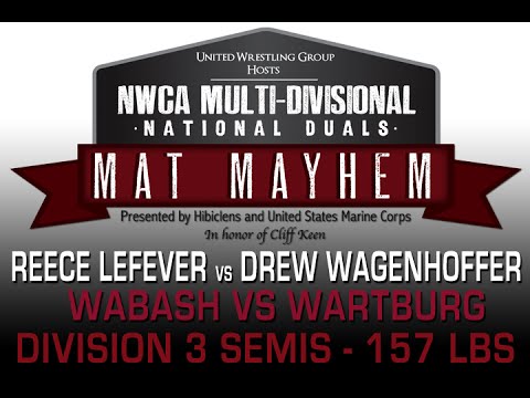 157 Reece Lefever v Drew Wagenhoffer - 2015 NWCA Multi-Divisional Duals - D3 Semi-Final