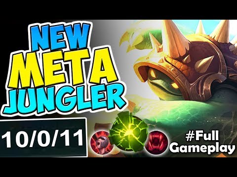 NEW META JUNGLER | New Runes RAMMUS JUNGLE | LoL - NEW RUNES RANKED SEASON 8 Full Gameplay
