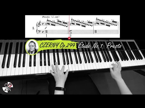 CZERNY Op. 299 Etude No. 1 Presto | Improve your Piano Technique | Sheet Music
