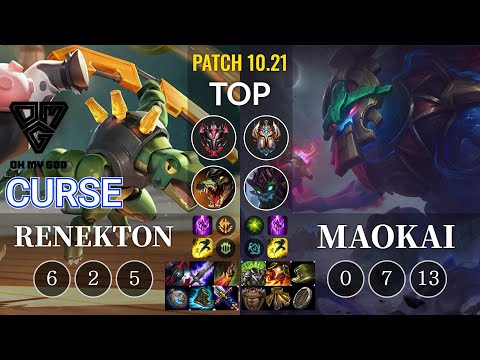 OMG Curse Renekton vs Maokai Top - KR Patch 10.21