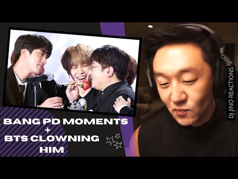 DJ REACTION to KPOP - BANG PD MOMENTS + BTS CLOWNING HIM