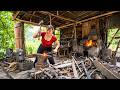 Girl Mechanical Engineer Rebuilds Old Broken Tools in a Blacksmith Cabin