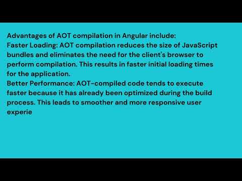 What is an AOT compilation in Angular #angular  #angular_developer  #frontenddevelopment #coding
