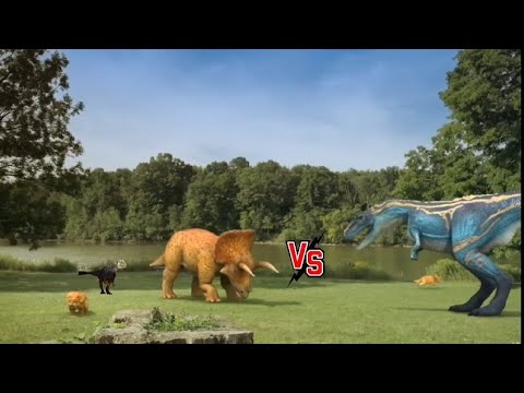 Triceratops Vs Albertosaurus And Ozaraptor | Dino Dana (2018)