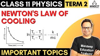 Newton's Law of Cooling Class 11 Physics Term 2 Important Topics, Thermal Properties of Matter