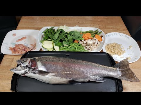 Catch, Clean, cook : How to cook Steelhead/Ramon Noodles/vegetable on electric griddle