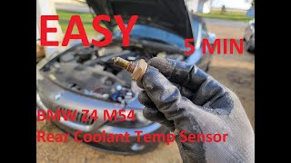 BMW Z4 E85 - M54 Engine - Coolant Temperature Sensor (rear) Replacement - EASY