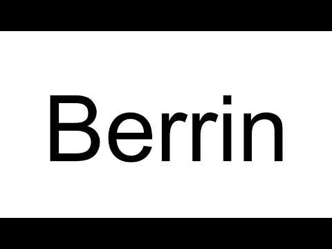 How to Pronounce Berrin (Turkish)