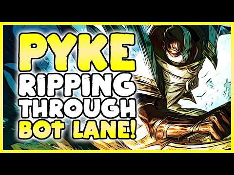 Support Pyke Ripping Through The Bot Lane! League of Legends Gameplay