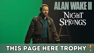 Alan Wake 2: Night Springs - This Page Here Trophy/Achievement | Trofeo Questa pagina qui