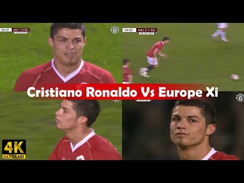 Cristiano Ronaldo Vs Europe Xi - 4k High Quality For Editing - Ronaldo Free Clip