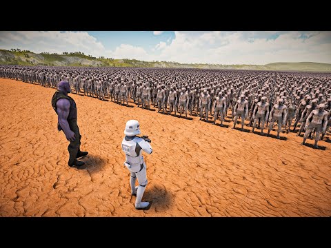 Thanos and Stormtrooper fight against 1,000,000 zombies