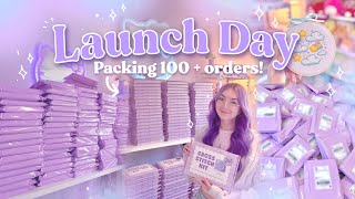 We got 100+ orders! ✨☁️ Busy week: launch prep, going live, packing orders for my small business
