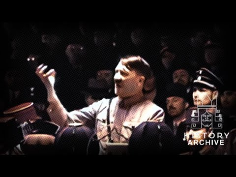 (IN COLOR) Adolf Hitler, May 1st 1933 speech at Tempelhof Airport