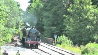 preview picture of video 'SR N15 30777 Sir Lamiel Runs Around at Redmire Wensleydale Railway Steam Gala 2011'
