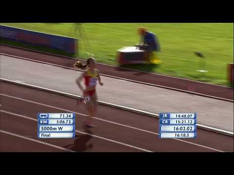 Alina Reh spitting on the track