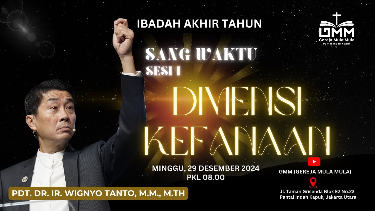 Sesi 1 – SANG WAKTU: DIMENSI KEFANAAN – Pdt. Dr. Ir. Wignyo Tanto, M.M., M.Th. (291224)