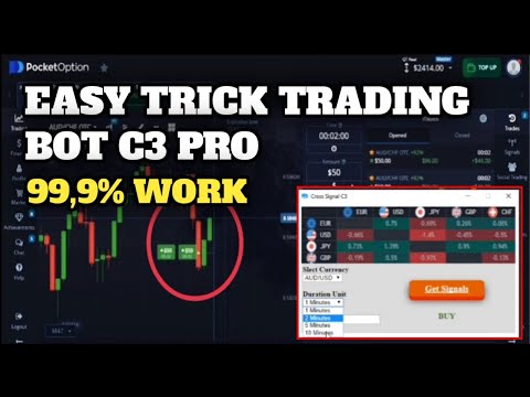 Easy Trick Trading Bot C3 Pro in Binary Option - $50 to $2000 || 99,9% Work