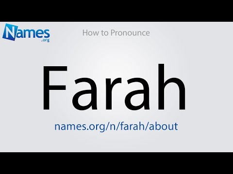 How to Pronounce Farah