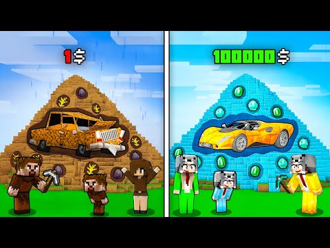 FAKİR AİLE MADEN DAĞI VS MİLYONER AİLE MADEN DAĞI - Minecraft