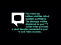 Disney Warning Screen UK And Closed Captions 1998 2000