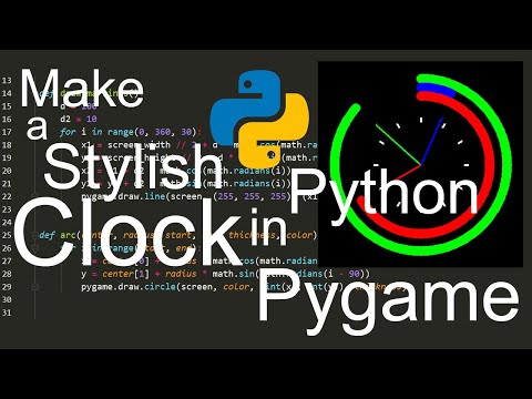 Python Pygame Tutorial Making A Stylish Analog Clock