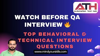 🎯Top Behavioral & Technical Interview Questions| TestNG, Selenium| Java, Git, Jenkins|APIFlaky test
