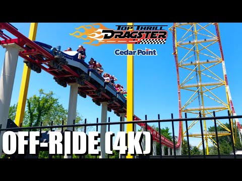 Top Thrill Dragster Off-Ride Video (4K) - With Rollback Footage - Cedar Point - Non Copyright