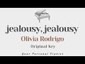 jealousy, jealousy - Olivia Rodrigo (Slow version original key karaoke) - Piano Instrumental Cover