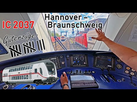 The line is overloaded! | IC 2037 Hanover main station - Braunschweig main station | IC 2 cab ride
