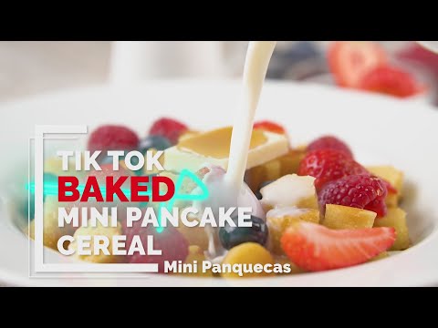 How to Make Tiktok Mini Pancake Cereal (BAKED version)