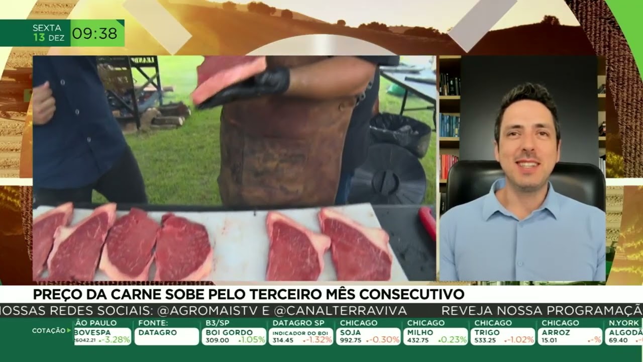 Preço da carne sobre pelo terceiro mês consecutivo