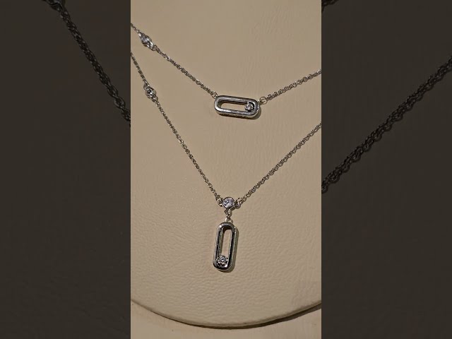 سلسال ميسيكا دورين فضي زركون