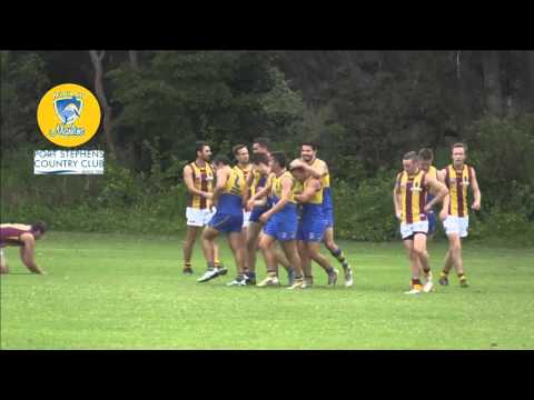 2016 BDAFL Round 4 Highlights -  Nelson Bay Marlins v Cardiff Hawks