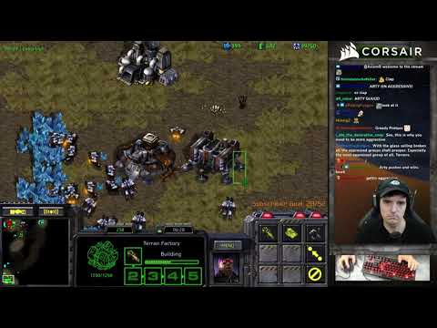 arty does an EARLY tank + marine push - Artosis Broodwar Clips